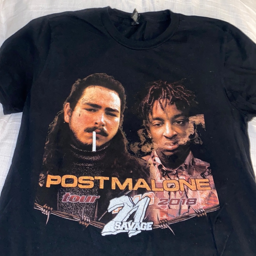 Post Malone 21 Savage tour 2018 size medium concert tshirt